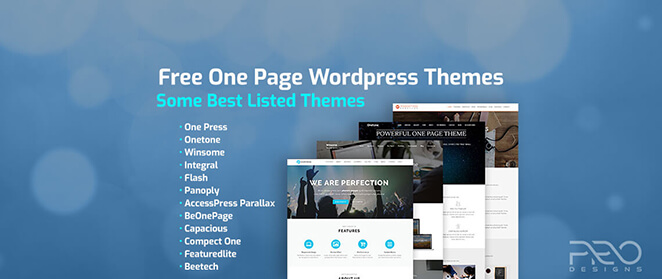 Free One Page WordPress Themes