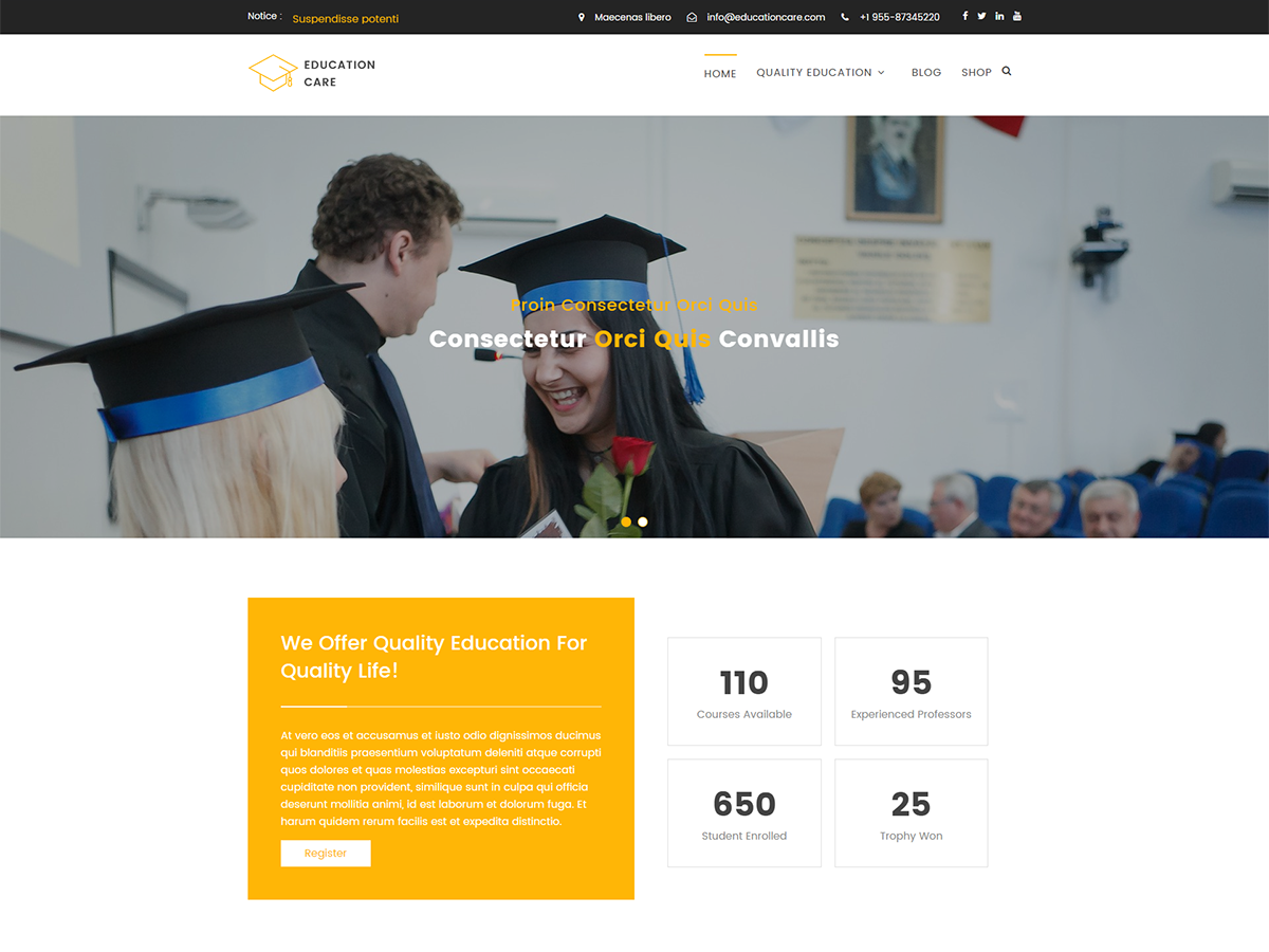 responsive education theme